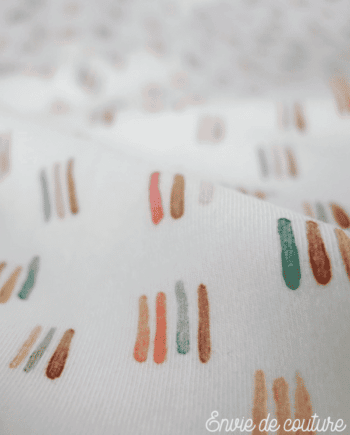 Jersey de coton biologique - Arc-en-ciel aquarelle