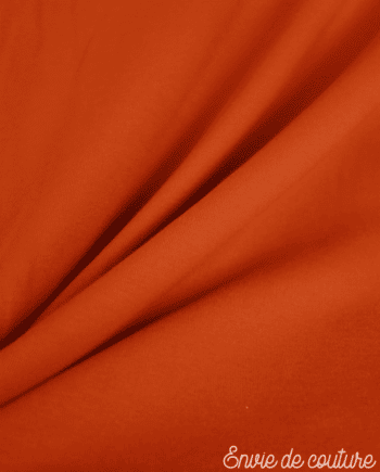 Jersey de coton biologique uni rouge
